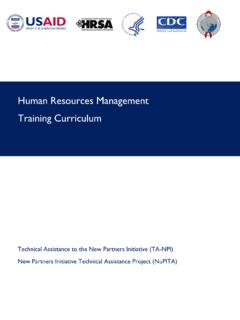 Human Resources Management Training Curriculum