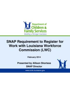 SNAP Requirement to Register for Work with …