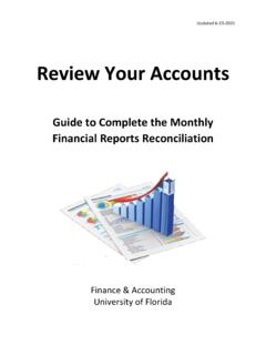 Guide to Complete the Monthly Financial Reports Reconciliation