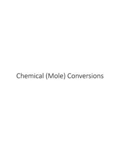 Chemical (Mole) Conversions - Henry County Schools