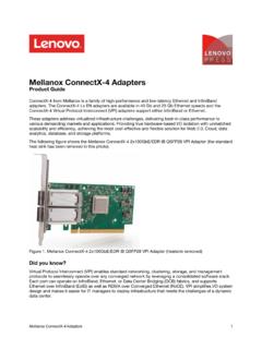 Mellanox ConnectX-4 Adapters - Lenovo Press