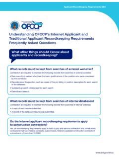 Applicant Recordkeeping Requirements Q&amp;A - DOL