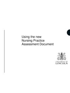 Using the new Nursing Practice Assessment Document