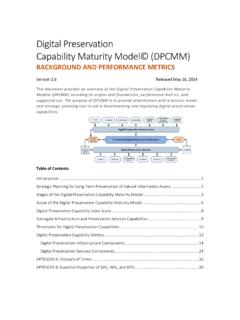 Digital Preservation Capability Maturity Model&#169; (DPCMM)