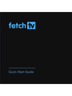 Quick Start Guide - Fetch TV