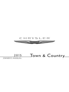 2015 Chrysler Town &amp; Country Owner's Manual