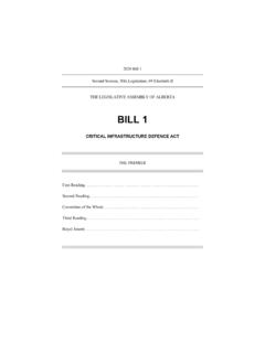 BILL 1 - Legislative Assembly of Alberta