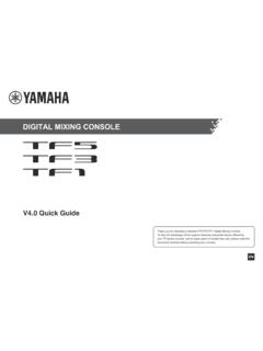 DIGITAL MIXING CONSOLE - Yamaha Corporation
