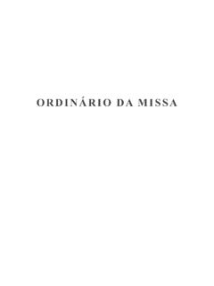 ORDIN&#193;RIO DA MISSA - liturgia.pt