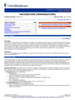 Vaccination (Immunization) – Medicare Advantage Policy ...