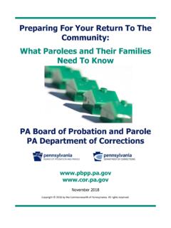 Preparing For Your Return To The Community: What Parolees ...