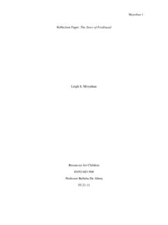 Reflection Paper: The Story of Ferdinand - Drexel …