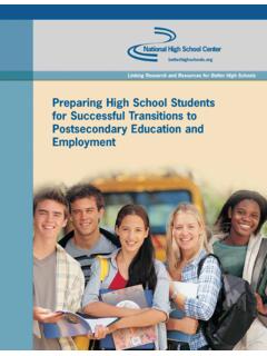 Preparing High School Students for Successful Transitions ...