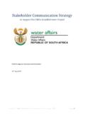 Stakeholder Communication Strategy - dwa.gov.za