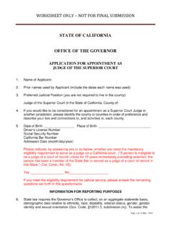 STATE OF CALIFORNIA OFFICE OF THE ... - California …