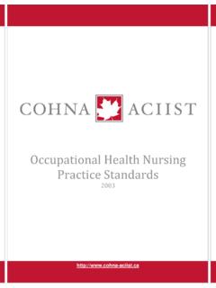 Occupational Health Nursing Practice Standards