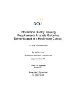 Information Quality Training Requirements Analysis ...