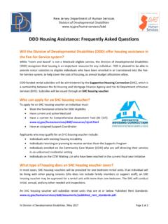 DDD Housing Assistance: Frequently Asked Questions