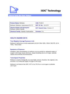Material Safety Data Sheet: Methane - UC Santa Barbara