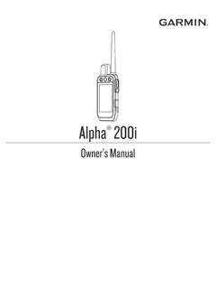 Alpha Owner’s Manual 200i - Garmin