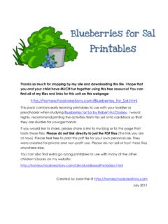 Blueberries for Sal Printables - Homeschool Creations