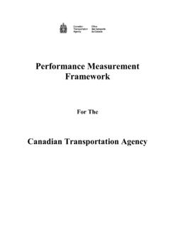 Performance Measurement Framework - Canadian …