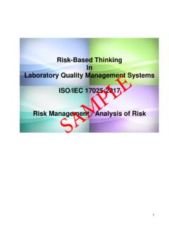 Risk Sample - ISO 17025 Store | ISO/IEC 17025 ...