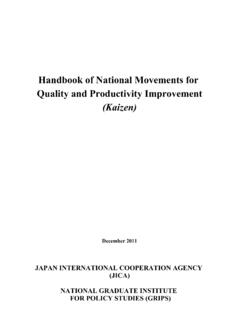 Handbook of National Movements for Quality and ...