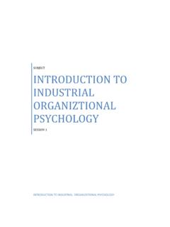 INTRODUCTION TO INDUSTRIAL ORGANIZTIONAL …