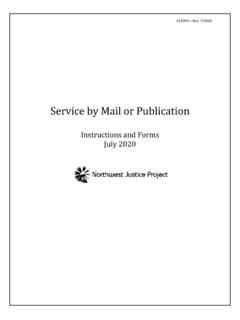 Service by Mail or Publication - WashingtonLawHelp.org