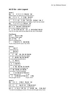 All of me - John Legend notes - MELISSA FLUTES