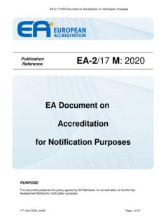 EA Document on Accreditation for Notification Purposes