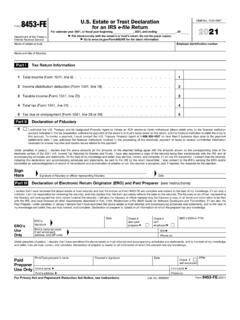 2021 Form 8453-FE - IRS tax forms