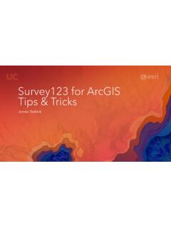 Survey123 for ArcGIS Tips &amp; Tricks - proceedings.esri.com