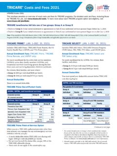 TRICARE Costs and Fees 021