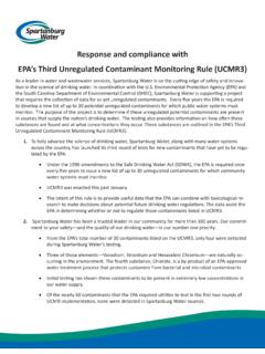 Response and compliance with EPA’s Third Unregulated ...