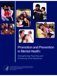 Promotion and Prevention in Mental Health