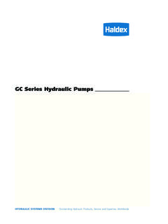 GC Series Hydraulic Pumps - HOORNWEG