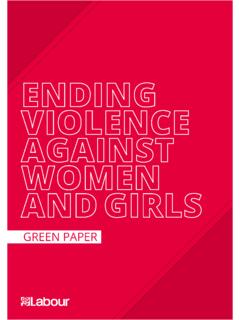 Ending Violence Against Women and Girls - Green Paper
