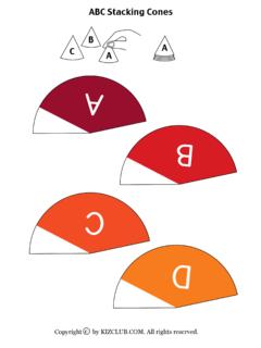 ABC Stacking Cones B C A - KIZCLUB-Printables for Kids