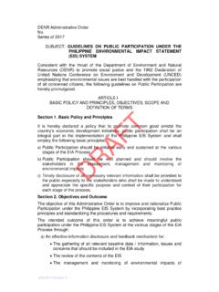 DENR Administrative Order No. SUBJECT: GUIDELINES ON ...