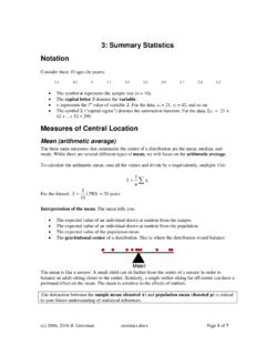 3: Summary Statistics Notation - San Jose State University