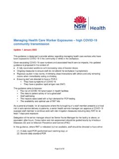 Managing Health Care Worker Exposures high COVID-19 ...