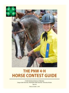 The PNW 4-H Horse Contest Guide