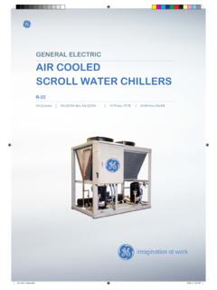 GENERAL ELECTRIC AIR COOLED SCROLL WATER CHILLERS …