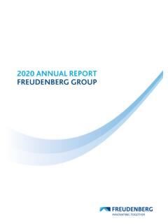 2020 ANNUAL REPORT FREUDENBERG GROUP