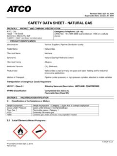 SAFETY DATA SHEET - NATURAL GAS