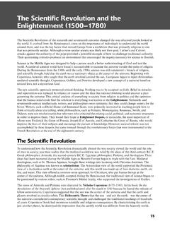 The Scientific Revolution and the Enlightenment (1500–1780)