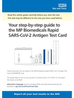 Your step-by-step guide to the MP Biomedicals Rapid SARS ...