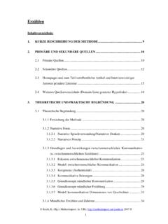 PDF Ausarbeitung der Methode Technik Erz&#228;hlen erstellt am ...